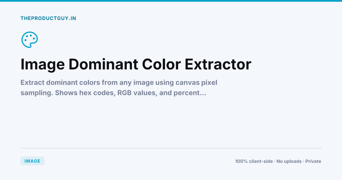 Image Color Extractor — Free Tool | theproductguy.in